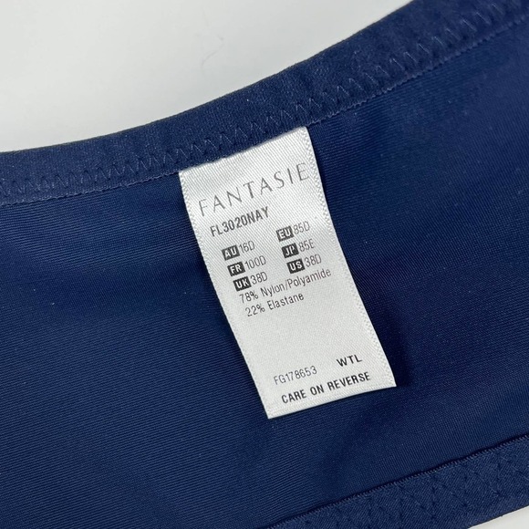 Fantasie Underwired T-Shirt Bra 38D Racerback Convertible NAVY NWOT - Picture 10 of 14